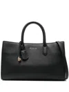 Michael Kors 'scarlett' Black Handbag With Logo Lettering On The Front And Hanging Key Fob In Black