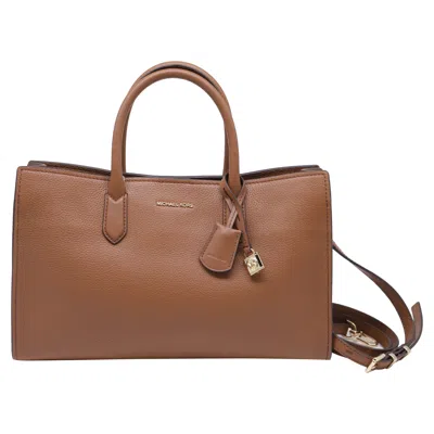 Michael Kors Scarlett Tote Bag In Brown Calf Leather
