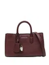 Michael Kors Scarlett Hammered Leather Handbag In Red