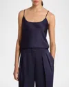 Michael Kors Collection Scoop Neck Camisole In Maritime