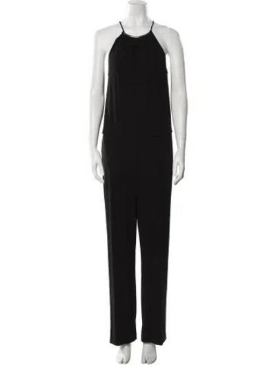 Pre-owned Michael Kors Scoop Neck Jumpsuit In Black