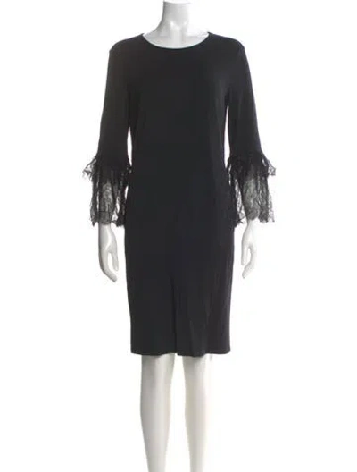 Pre-owned Michael Kors Scoop Neck Knee-length Dress In Black
