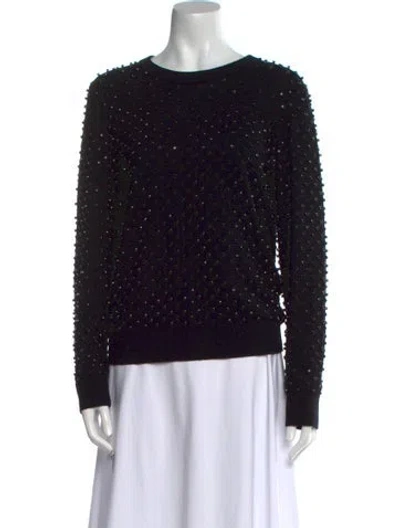 Pre-owned Michael Kors Scoop Neck Long Sleeve Sweatshirt In Black