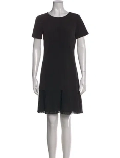 Pre-owned Michael Kors Scoop Neck Mini Dress In Black