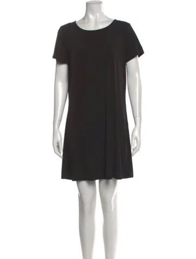 Pre-owned Michael Kors Scoop Neck Mini Dress In Blue