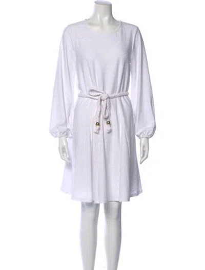 Pre-owned Michael Kors Scoop Neck Mini Dress In White