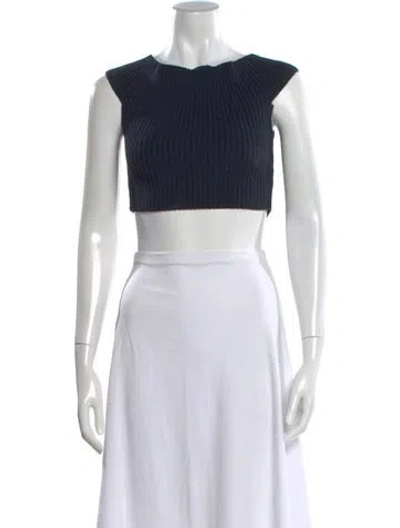 Pre-owned Michael Kors Scoop Neck Sleeveless Crop Top In Brown