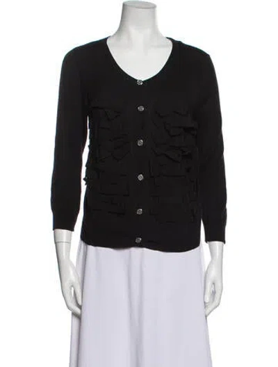 Pre-owned Michael Kors Scoop Neck Sweater In Black