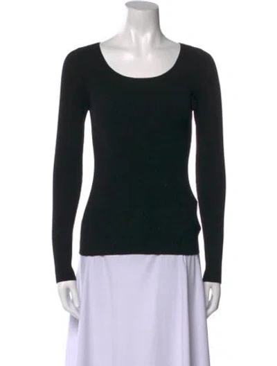 Pre-owned Michael Kors Scoop Neck Sweater In Black