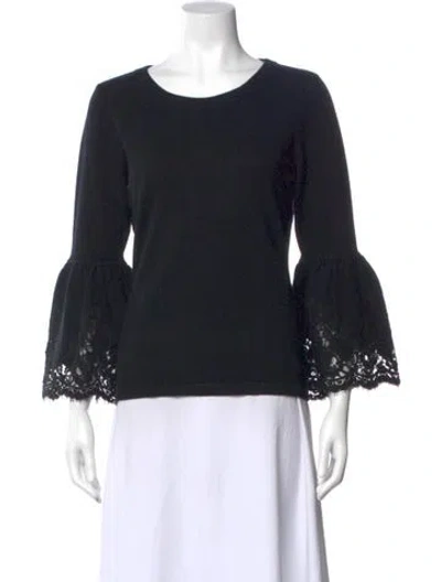 Pre-owned Michael Kors Scoop Neck Sweater In Black