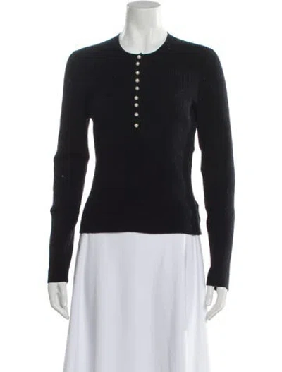 Pre-owned Michael Kors Scoop Neck Sweater In Black