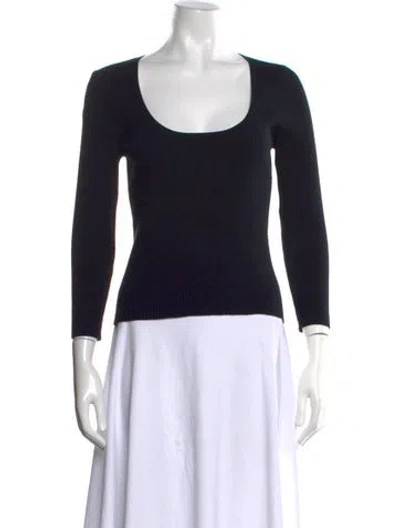 Pre-owned Michael Kors Scoop Neck Sweater In Black