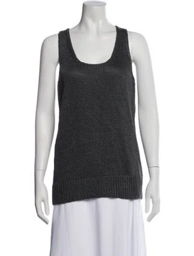 Pre-owned Michael Kors Scoop Neck Sweater In Gray