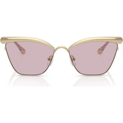 Michael Kors Scottsdale 56mm Cat Eye Sunglasses In Gold
