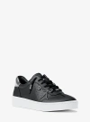 Michael Kors Scotty Embellished Leather Sneaker In Black