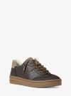 Michael Kors Scotty Leather Sneaker In Brown