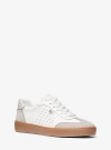Michael Kors Scotty Leather Sneaker In Grey