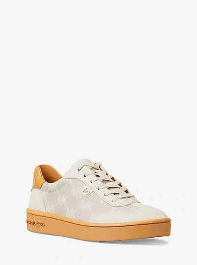 Michael Kors Scotty Logo Jacquard Sneaker In Yellow