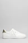 MICHAEL KORS SCOTTY SNEAKERS IN WHITE SUEDE AND LEATHER