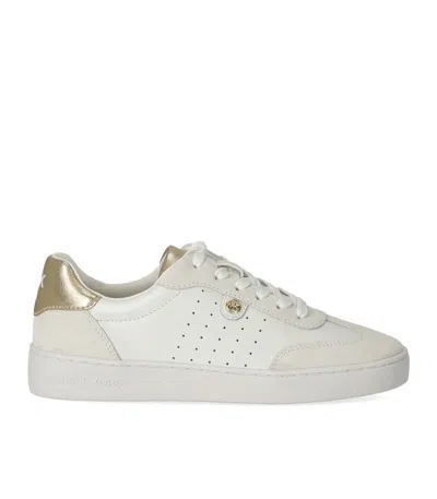Michael Kors Scotty Sneakers In White Suede And Leather