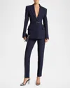 Michael Kors Belted Db Blazer In Maritime