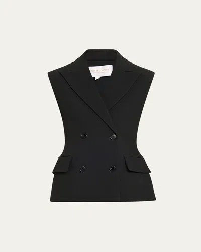 Michael Kors Sculpted Sleeveless Jacket In Black