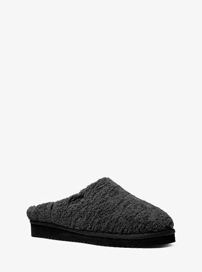 Michael Kors Seb Faux Shearling Slipper In Black