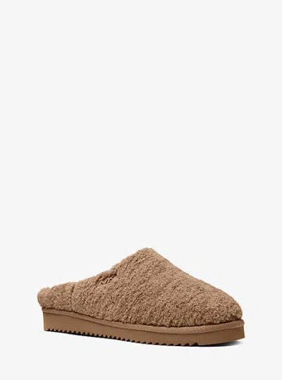 Michael Kors Seb Faux Shearling Slipper In Brown