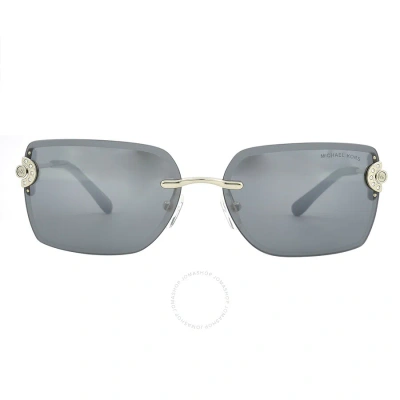 Michael Kors Sedona Rectangular Ladies Sunglasses Mk1122b 101488 59 In Gold / Gun Metal / Gunmetal