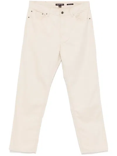 Michael Kors Seeded Finn Straight Jeans In Neutrals