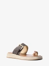 Michael Kors Selah Signature Logo Slide Sandal In Brown