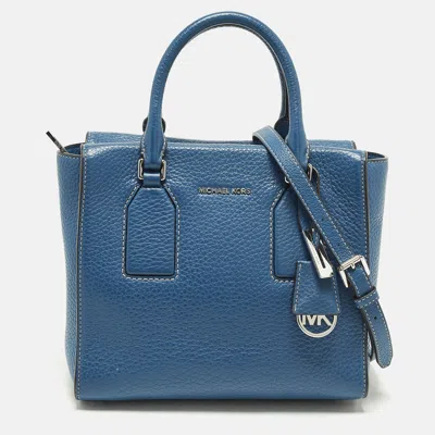 Pre-owned Michael Kors Selby Blue Leather Tote
