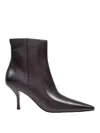 Michael Kors Selina Boot In Leather And Storm Color In Black
