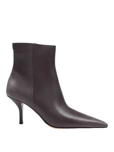 MICHAEL KORS SELINA BOOT IN LEATHER AND STORM COLOR