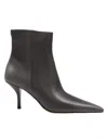 Michael Kors Selina Leather Ankle Boot In Storm In Multi
