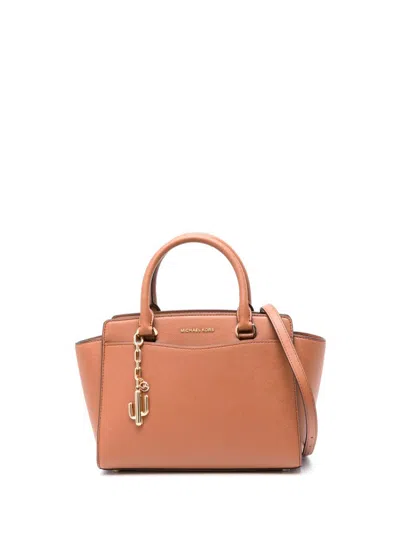 Michael Kors `selma` Medium Satchel Bag In Brown