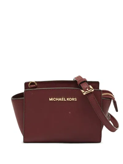Pre-owned Michael Kors Selma Mini Crossbody Bag In Red