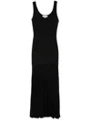 Michael Kors Sleeveless Sheer Maxi Dress In Black In Black