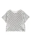 Michael Kors Sequin Embellished Checkerboard Top In Grey