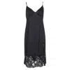 Michael Kors Sequin-embellished Midi Slip Dress In Black Viscose In Black