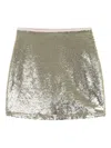 Michael Kors Sequin-embellished Mini Skirt In Green