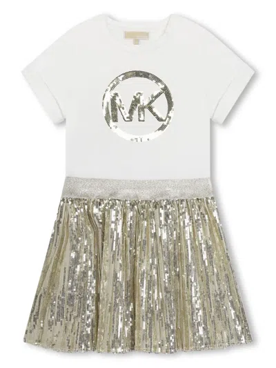 Michael Kors Kids' Sequin-embellished Minidress In White