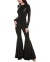 Michael Kors Collection Sequin Flare Jumpsuit In Black