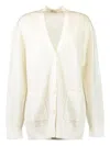 Michael Kors Sequin Pocket Cardigan In White