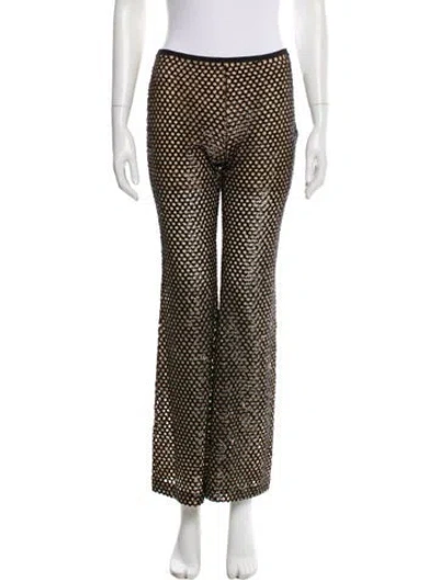 Pre-owned Michael Kors Sequin Wide Leg Pants In Neutral