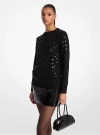 MICHAEL KORS SEQUINED DOT WOOL SWEATER