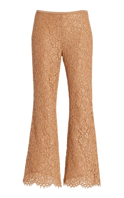 MICHAEL KORS SEQUINED FLARED LACE PANTS
