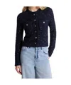 Michael Kors Sequined Knitted Cardigan In Black