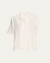 Michael Kors Open-front Cashmere Cardigan In Optic Whit
