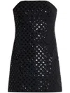 Michael Kors Sequin Dot Mini Dress In Black